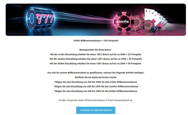 Evolutionskostenloses Casino in Deutschland - Jetzt bei Evolve Online spielen!